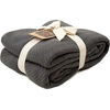 image:imageCotton Throw Blanket for Couch 60x50 in Woven Warm and Soft Lightweight Dark Gray Throw Herringbone Weave Boho Farmhouse