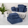 image:imageBath Towels Set of 6 for Bathroom Blue Bath Towels and Washcloths Set 2 Bath Towels 2 Hand Towels and 2 Wash Cloths Soft and Absorbent Oeko Tex Cotton Towels