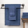 image:imageBath Towels Set of 6 for Bathroom Blue Bath Towels and Washcloths Set 2 Bath Towels 2 Hand Towels and 2 Wash Cloths Soft and Absorbent Oeko Tex Cotton Towels