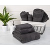 image:imageBath Towels Set of 6 for Bathroom Gray Bath Towels and Washcloths Set 2 Bath Towels 2 Hand Towels and 2 Wash Cloths Soft and Absorbent Oeko Tex Cotton Towels