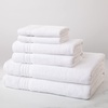 image:imageBath Towels Set of 6 for Bathroom White Bath Towels and Washcloths Set 2 Bath Towels 2 Hand Towels and 2 Wash Cloths Soft and Absorbent Oeko Tex Cotton Towels