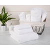 image:imageBath Towels Set of 6 for Bathroom White Bath Towels and Washcloths Set 2 Bath Towels 2 Hand Towels and 2 Wash Cloths Soft and Absorbent Oeko Tex Cotton Towels