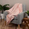 image:imageCotton Throw Blanket for couch 60x50 in Blush Pink Boho Woven Throw with Fringe Textured Throw Blankets Thick and Durable Decorative Throw