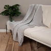 image:imageCotton Throw Blanket for couch 60x50 in Gray Boho Woven Throw with Fringe Textured Throw Blankets Thick and Durable Decorative Throw