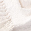image:imageCotton Throw Blanket for couch 60x50 in White Boho Woven Throw with Fringe Textured Throw Blankets Thick and Durable Decorative Throw
