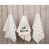 image:imageFlour Sack Kitchen Dish Towels Set 100 Cotton Live Life Stripe and Flower Decorative Prints Cute Tea Towels Quote Kitchen Towels Low Lint and Absorbent 3 Pack 28 in x 29 in