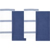 image:imageKitchen Towels Dish Towels 100 Cotton Set of 4 Dark Blue and White Hand Towels Tea Towels Reusable and Absorbent Cleaning Cloths OekoTex Cotton 28 in x 16 in