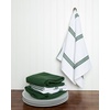 image:imageKitchen Towels Dish Towels 100 Cotton Set of 4 Dark Green and White Hand Towels Tea Towels Reusable and Absorbent Cleaning Cloths OekoTex Cotton 28 in x 16 in