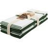 image:imageKitchen Towels Dish Towels 100 Cotton Set of 4 Dark Green and White Hand Towels Tea Towels Reusable and Absorbent Cleaning Cloths OekoTex Cotton 28 in x 16 in