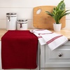 image:imageKitchen Towels Dish Towels 100 Cotton Set of 4 Red and White Hand Towels Tea Towels Reusable and Absorbent Cleaning Cloths OekoTex Cotton 28 in x 16 in