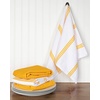 image:imageKitchen Towels Dish Towels 100 Cotton Set of 4 Yellow and White Hand Towels Tea Towels Reusable and Absorbent Cleaning Cloths OekoTex Cotton 28 in x 16 in