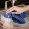 image:imageKitchen Towels Dishcloths 100 Cotton Set of 8 Dark Blue and White Dish Cloth Towels Tea Towels Reusable and Absorbent Cleaning Cloths OekoTex Cotton 12 in x 12 in