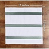 image:imageKitchen Towels Dishcloths 100 Cotton Set of 8 Dark Green and White Dish Cloth Towels Tea Towels Reusable and Absorbent Cleaning Cloths OekoTex Cotton 12 in x 12 in