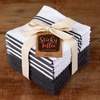 image:imageKitchen Towels Dishcloths 100 Cotton Set of 8 Gray and White Dish Cloth Towels Tea Towels Reusable and Absorbent Cleaning Cloths OekoTex Cotton 12 in x 12 in