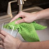 image:imageKitchen Towels Dishcloths 100 Cotton Set of 8 Green and White Dish Cloth Towels Tea Towels Reusable and Absorbent Cleaning Cloths OekoTex Cotton 12 in x 12 in