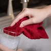 image:imageKitchen Towels Dishcloths 100 Cotton Set of 8 Red and White Dish Cloth Towels Tea Towels Reusable and Absorbent Cleaning Cloths OekoTex Cotton 12 in x 12 in