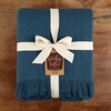 image:imageMuslin Throw Blanket for Couch 100 Cotton 60x50 in Blue Navy Muslin Cotton Blankets for Adults Soft Lightweight and Breathable Throw Boho Farmhosue