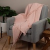 image:imageMuslin Throw Blanket for Couch 100 Cotton 60x50 in Blush Pink Muslin Cotton Blankets for Adults Soft Lightweight and Breathable Throw Boho Farmhosue