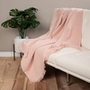 image:imageMuslin Throw Blanket for Couch 100 Cotton 60x50 in Blush Pink Muslin Cotton Blankets for Adults Soft Lightweight and Breathable Throw Boho Farmhosue