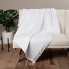 image:imageMuslin Throw Blanket for Couch 100 Cotton 60x50 in White Muslin Cotton Blankets for Adults Soft Lightweight and Breathable Throw Boho Farmhosue