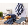 image:imageSticky Toffee 100 Cotton Kitchen Towels 28x16 in  Blue Dish Hand and Tea Towels in Flat Terry Waffle and Herringbone Weaves