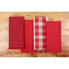 image:imageSticky Toffee 100 Cotton Kitchen Towels 28x16 in  Red Dish Hand and Tea Towels in Flat Terry Waffle and Herringbone Weaves