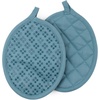 image:imageSticky Toffee 9Piece Kitchen Set  Blue 100 Cotton Terry Dish Towels Dishcloths Oven Mitts and Pot Holders with NonSlip Silicone OekoTex Certified