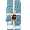 image:imageSticky Toffee 9Piece Kitchen Set  Blue 100 Cotton Terry Dish Towels Dishcloths Oven Mitts and Pot Holders with NonSlip Silicone OekoTex Certified