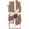 image:imageSticky Toffee 9Piece Kitchen Set  Brown 100 Cotton Terry Dish Towels Dishcloths Oven Mitts and Pot Holders with NonSlip Silicone Grip OekoTex Cotton