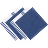 image:imageSticky Toffee 9Piece Kitchen Set  Dark Blue 100 Cotton Terry Dish Towels Dishcloths Oven Mitts and Pot Holders with NonSlip Silicone Grip OekoTex Cotton