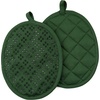 image:imageSticky Toffee 9Piece Kitchen Set  Dark Green 100 Cotton Terry Dish Towels Dishcloths Oven Mitts and Pot Holders with NonSlip Silicone Grip OekoTex Cotton