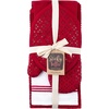 image:imageSticky Toffee 9Piece Kitchen Set  Red 100 Cotton Terry Dish Towels Dishcloths Oven Mitts and Pot Holders with NonSlip Silicone OekoTex Cotton