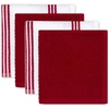image:imageSticky Toffee 9Piece Kitchen Set  Red 100 Cotton Terry Dish Towels Dishcloths Oven Mitts and Pot Holders with NonSlip Silicone OekoTex Cotton