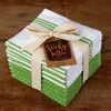image:imageSticky Toffee Cotton Dishcloths Set of 8  Green and White Dish Towels 12x12 in Reusable and Absorbent Tea Towels for Cleaning or Drying OekoTex Cotton