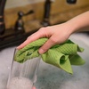 image:imageSticky Toffee Cotton Dishcloths Set of 8  Green and White Dish Towels 12x12 in Reusable and Absorbent Tea Towels for Cleaning or Drying OekoTex Cotton
