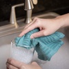 image:imageSticky Toffee Cotton Dishcloths Set of 8 Blue Check 12 x 12 in Absorbent Reusable Kitchen and Cleaning Cloths