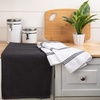 image:imageSticky Toffee Cotton Kitchen Towels Set of 4  Gray and White Hand Towels 28x16 in Reusable and Absorbent Tea Towels for Drying or Cleaning OekoTex Cotton