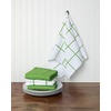 image:imageSticky Toffee Cotton Terry Kitchen Dish Towel Checked 4 Pack 28 x 16 Green Check