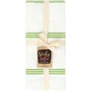 image:imageSticky Toffee Cotton Terry Kitchen Dish Towels Thick and Absorbent 4 Pack 28 in x 16 in Green Stripe