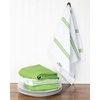 image:imageSticky Toffee Cotton Terry Kitchen Dish Towels Thick and Absorbent 4 Pack 28 in x 16 in Green Stripe