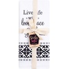 image:imageSticky Toffee Flour Sack Kitchen Towels 3Pack  28x29 in 100 Cotton Dish Towels with Decorative Quote Prints Low Lint and Absorbent for Drying or Cleaning