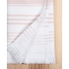 image:imageSticky Toffee Hand Towels for Bathroom Set of 2  28x16 in White and Blush Pink Striped Turkish Towels Soft and Absorbent Decorative 100 Cotton Bath Towels