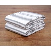 image:imageSticky Toffee Hand Towels for Bathroom Set of 2  28x16 in White and Gray Striped Turkish Towels Soft and Absorbent Decorative 100 Cotton Bath Towels