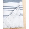 image:imageSticky Toffee Hand Towels for Bathroom Set of 2  28x16 in White and Navy Blue Striped Turkish Towels Soft and Absorbent Decorative 100 Cotton Bath Towels