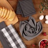 image:imageSticky Toffee Kitchen Towels 28x16 in  100 Cotton Gray Dish Hand and Tea Towels in Flat Terry Waffle and Herringbone Weaves