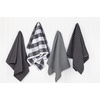 image:imageSticky Toffee Kitchen Towels 28x16 in  100 Cotton Gray Dish Hand and Tea Towels in Flat Terry Waffle and Herringbone Weaves