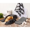image:imageSticky Toffee Kitchen Towels 28x16 in  100 Cotton Gray Dish Hand and Tea Towels in Flat Terry Waffle and Herringbone Weaves