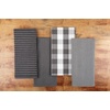 image:imageSticky Toffee Kitchen Towels 28x16 in  100 Cotton Gray Dish Hand and Tea Towels in Flat Terry Waffle and Herringbone Weaves