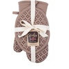image:imageSticky Toffee Oven Mitt and Pot Holder Set of 3  Brown NonSlip Silicone Kitchen Hot Pads and Mitts 100 Cotton Shell OekoTex Cotton