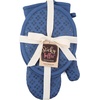 image:imageSticky Toffee Oven Mitt and Pot Holder Set of 3  Dark Blue NonSlip Silicone Kitchen Hot Pads and Mitts 100 Cotton Shell OekoTex Cotton